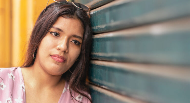 A woman thinking about options beyond abortion